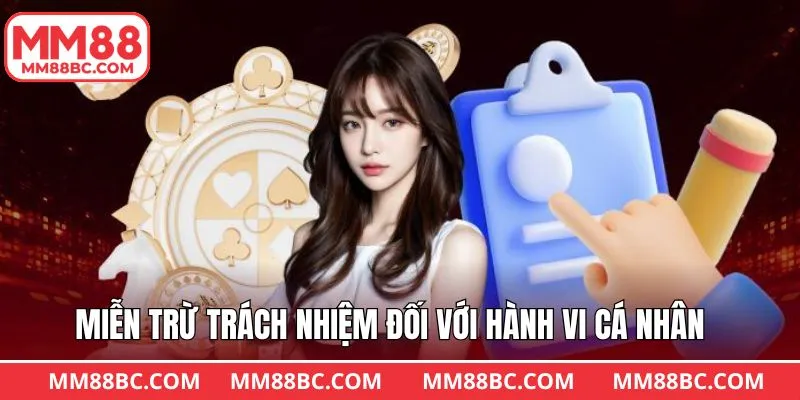 Miễn trừ trách nhiệm đối với mọi hành vi cá nhân của hội viên Miễn trừ trách nhiệm đối với mọi hành vi cá nhân của hội viên
